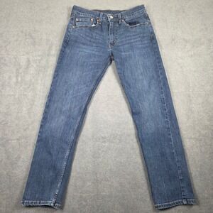 Levis 502 Taper Fit Mens Jeans 31x30 Dark Wash Blue Denim